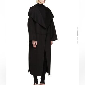 Toteme black wool cashmere annecy coat